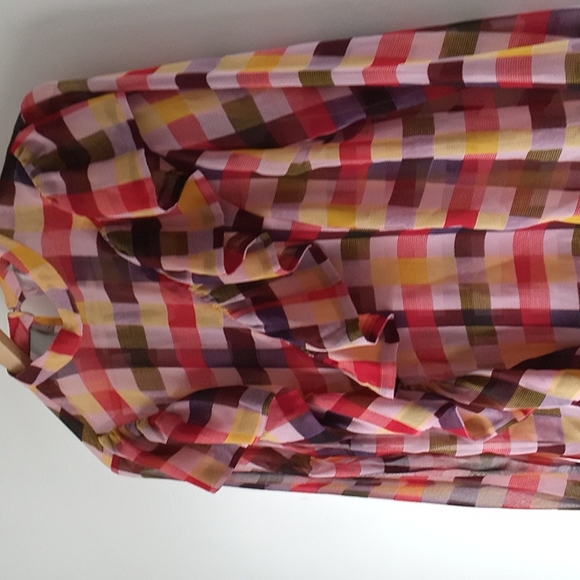 ASOS Maternity 8 Check Ruffle Blouse - Picture 9 of 13